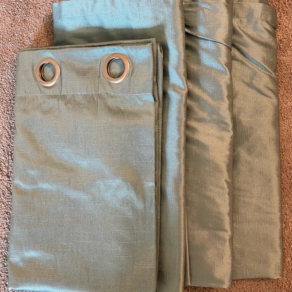 Teal Curtains